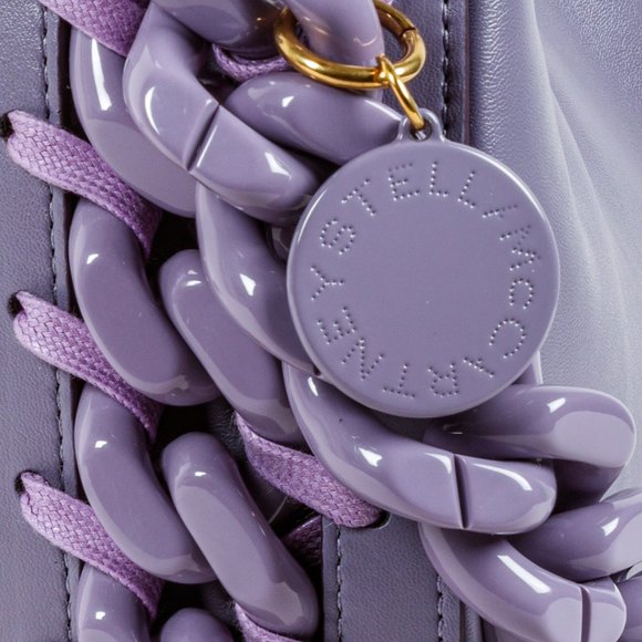Stella McCartney Puffy Frayme Shoulder Bag in Grape - Picture 9 of 15
